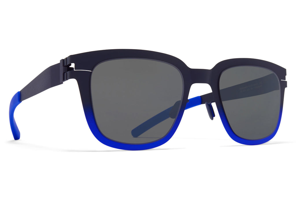 MYKITA & Bernhard Willhelm - Deep Sunglasses Indigo/Neon Blue with Mirror Black Lenses