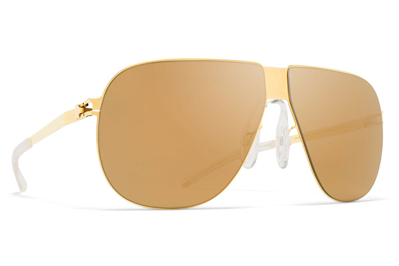 MYKITA & Bernhard Willhelm - Ferdl Sunglasses F9 Gold with Gold Flash Lenses