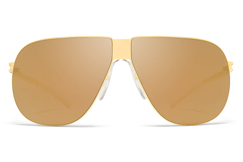 MYKITA & Bernhard Willhelm - Ferdl Sunglasses F9 Gold with Gold Flash Lenses