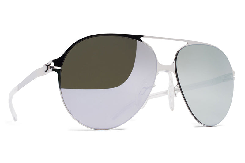 MYKITA & Bernhard Willhelm - Hansi Sunglasses F10 Silver with Silver Flash Lenses