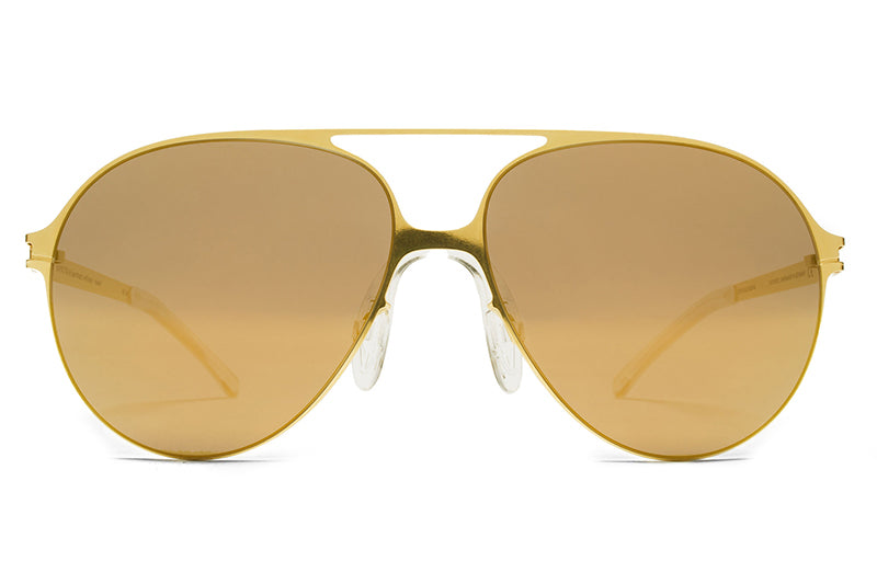 MYKITA & Bernhard Willhelm - Hansi Sunglasses F9 Gold with Gold Flash Lenses