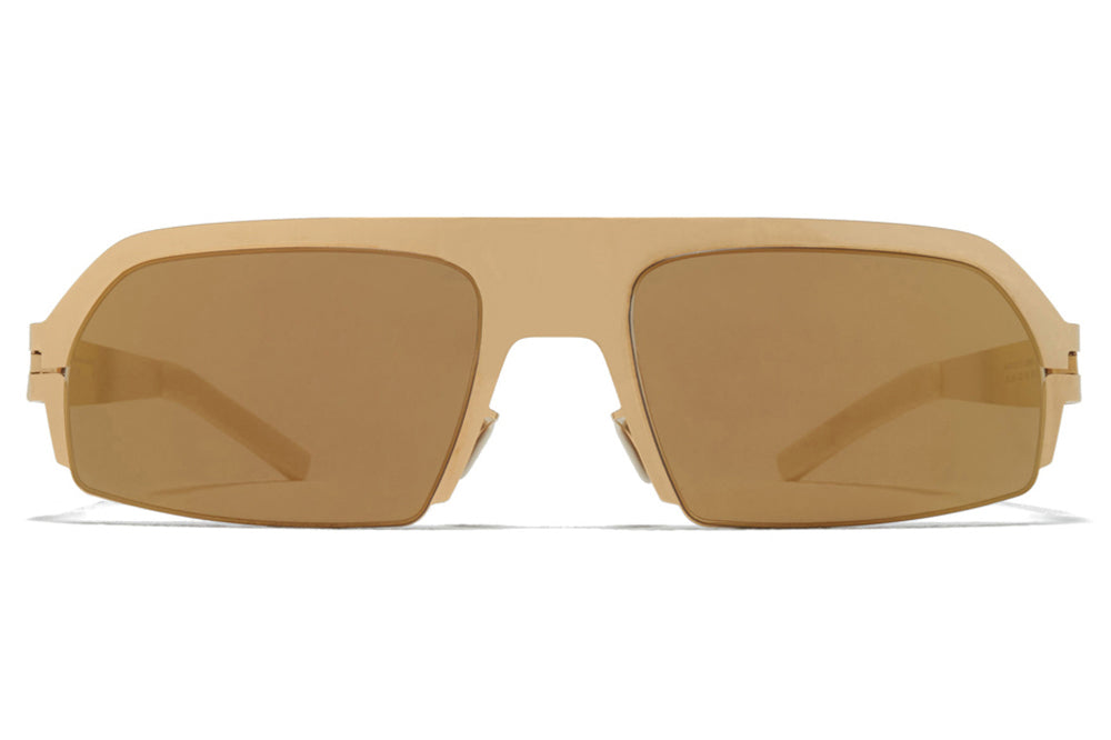 MYKITA & Bernhard Willhelm - Lost Sunglasses Glossy Gold/Chantilly White with Gold Flash Lenses
