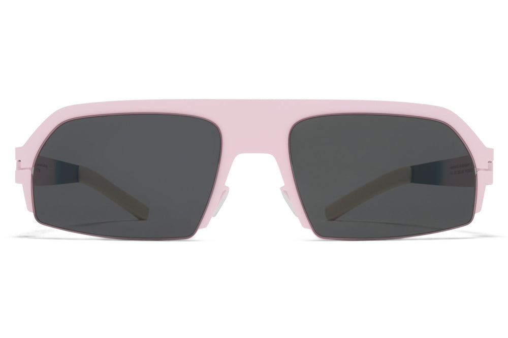 MYKITA & Bernhard Willhelm - Lost Sunglasses Soft Pink/Emerald with Dark Grey Solid Lenses
