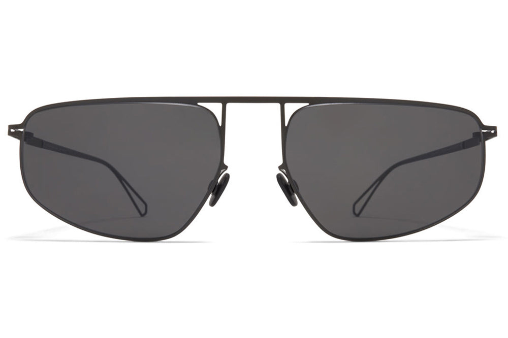 MYKITA & Bernhard Willhelm - Nat Sunglasses Black/POW Glossy Black 3 with Dark Grey Solid Lenses