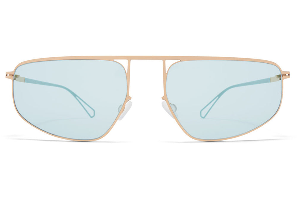 MYKITA & Bernhard Willhelm - Nat Sunglasses Champagne Gold/POW9 with Jade Green Lenses