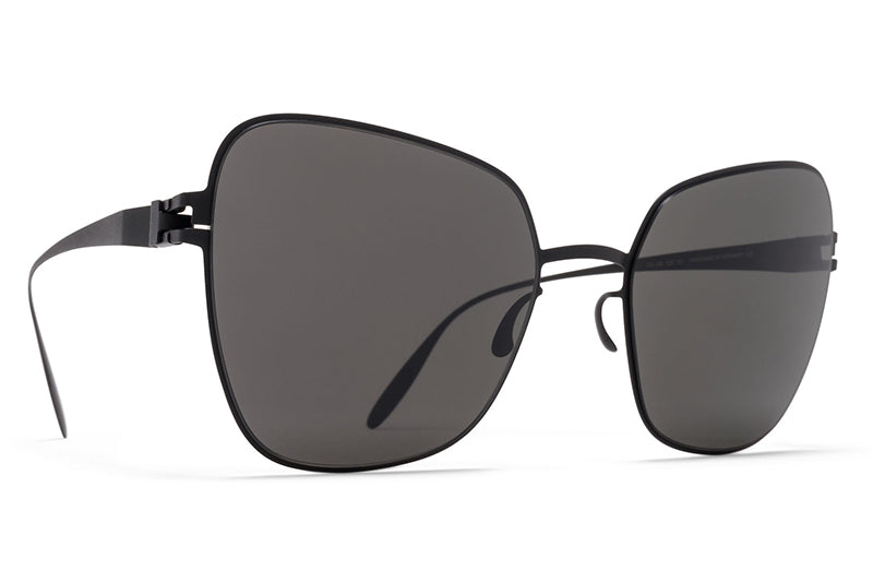 MYKITA & Bernhard Willhelm - Peggy Sunglasses F25 Matte Black with Dark Grey Solid Lenses
