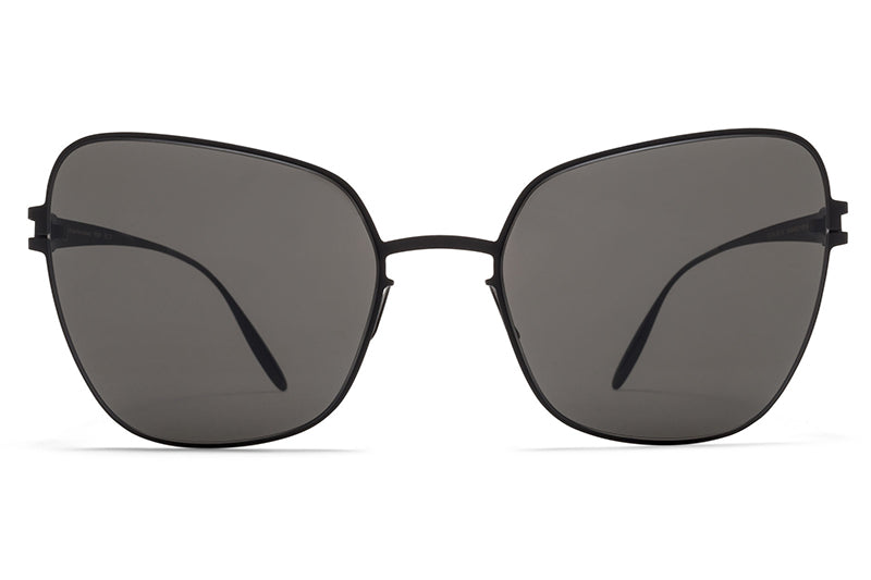 MYKITA & Bernhard Willhelm - Peggy Sunglasses F25 Matte Black with Dark Grey Solid Lenses