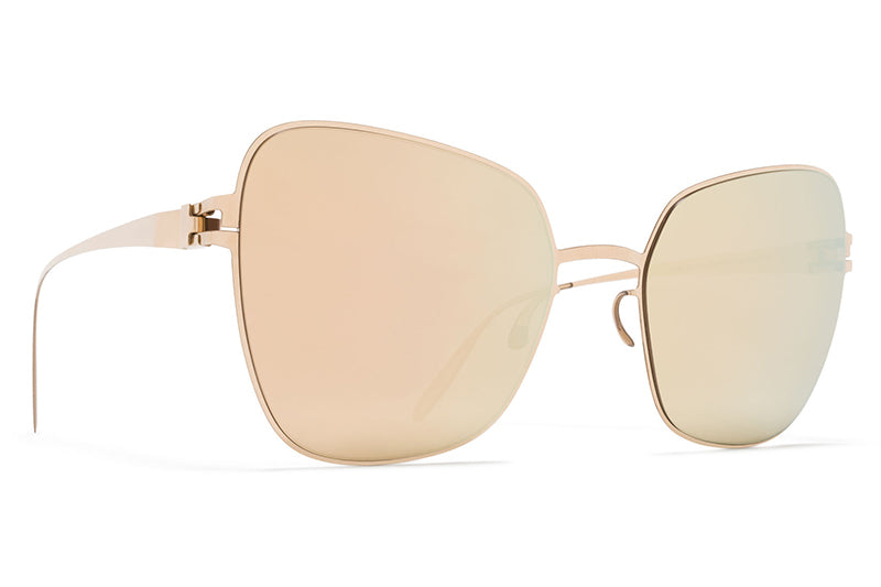 MYKITA & Bernhard Willhelm - Peggy Sunglasses F69 Champagne Gold with Champagne Gold Lenses
