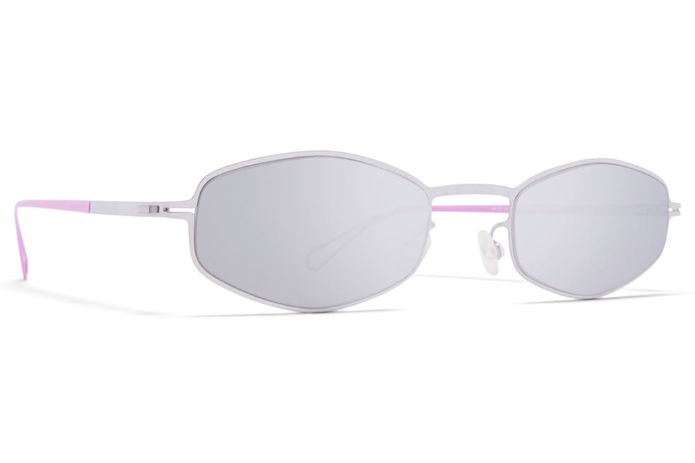 MYKITA & Bernhard Willhelm - Silver Sunglasses Chrome/Barbie Lilac with Silver Flash Lenses