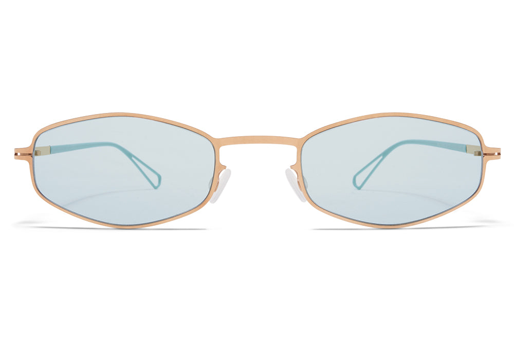 MYKITA & Bernhard Willhelm - Silver Sunglasses Champagne Gold with Soft Green Solid Lenses
