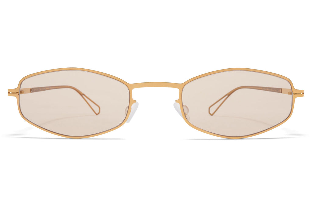 MYKITA & Bernhard Willhelm - Silver Sunglasses Glossy Gold with Soft Brown Solid Lenses