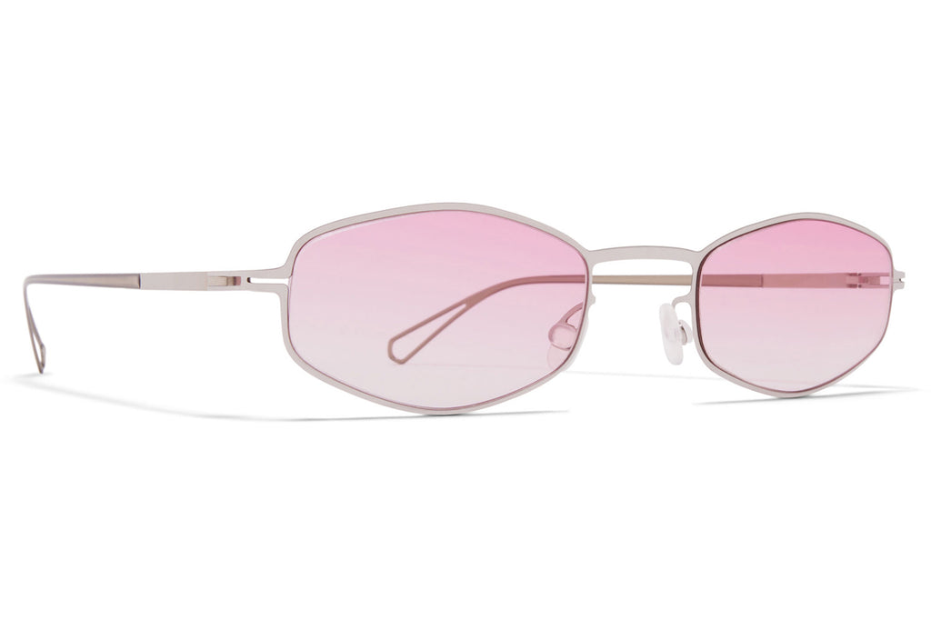 MYKITA & Bernhard Willhelm - Silver Sunglasses Shiny Silver with Jelly Pink Gradient Lenses
