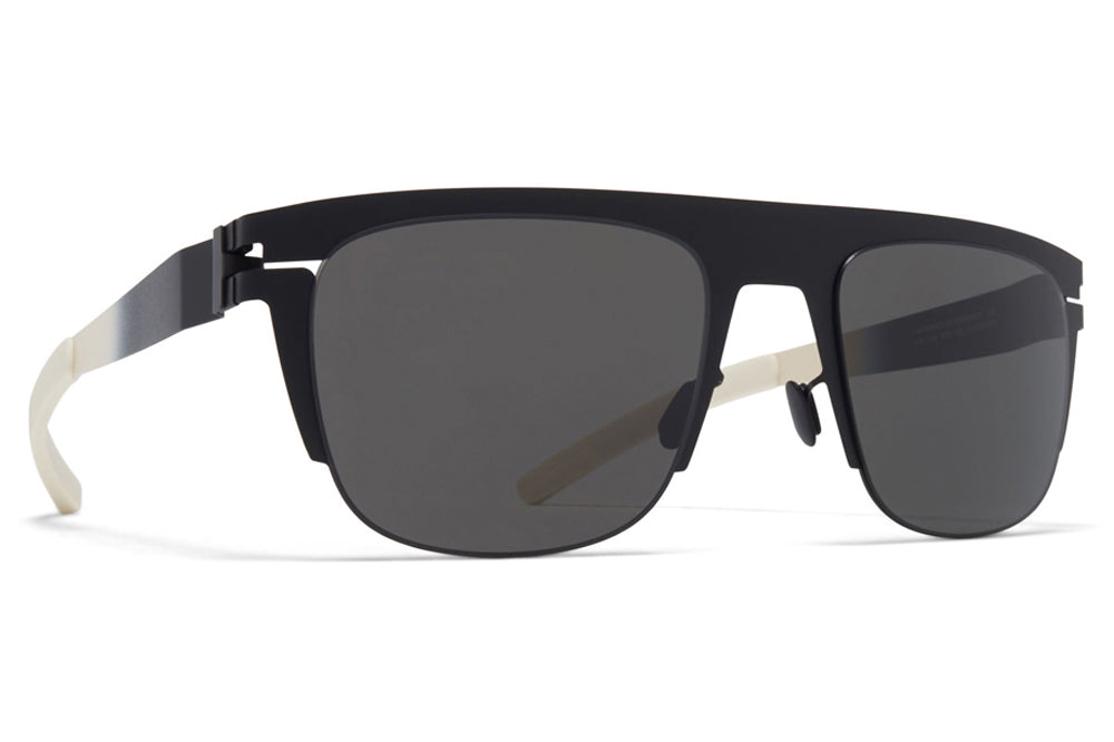 MYKITA & Bernhard Willhelm - Total Sunglasses Black/Chantilly White with Dark Grey Solid Lenses