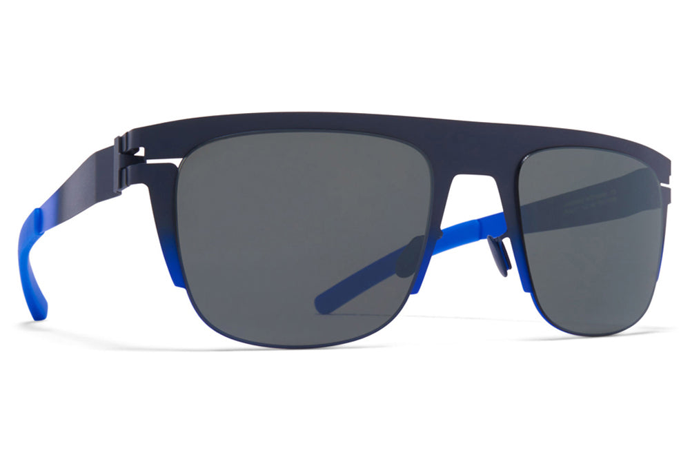 MYKITA & Bernhard Willhelm - Total Sunglasses Indigo/Neon Blue with Mirror Black Lenses