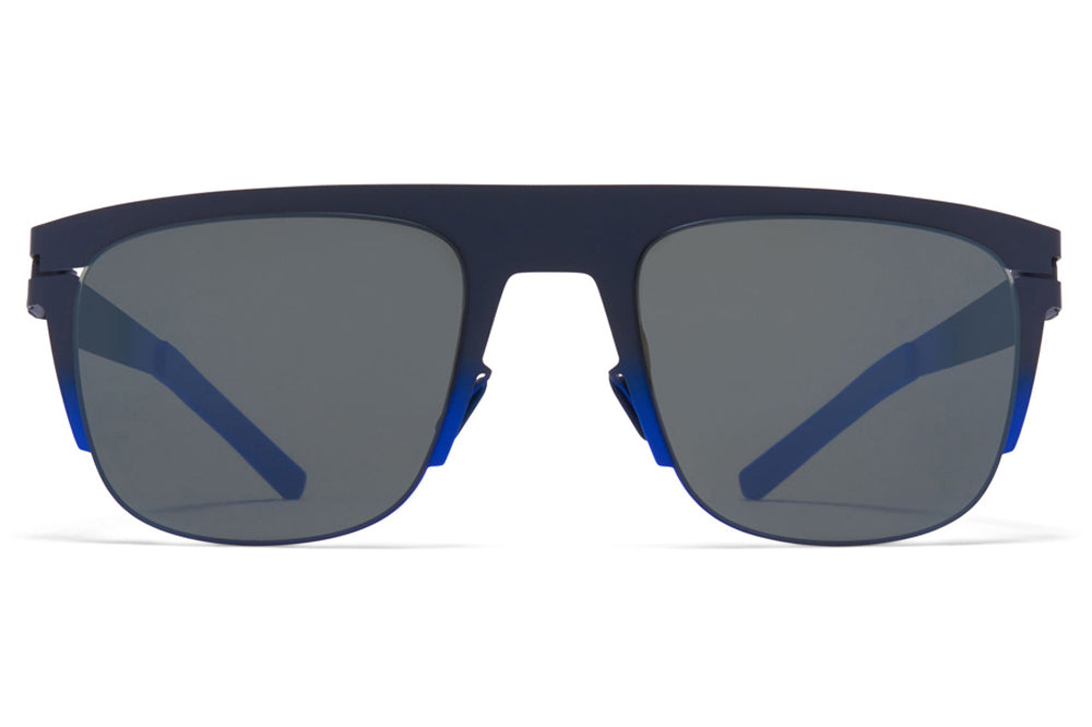 MYKITA & Bernhard Willhelm - Total Sunglasses Indigo/Neon Blue with Mirror Black Lenses