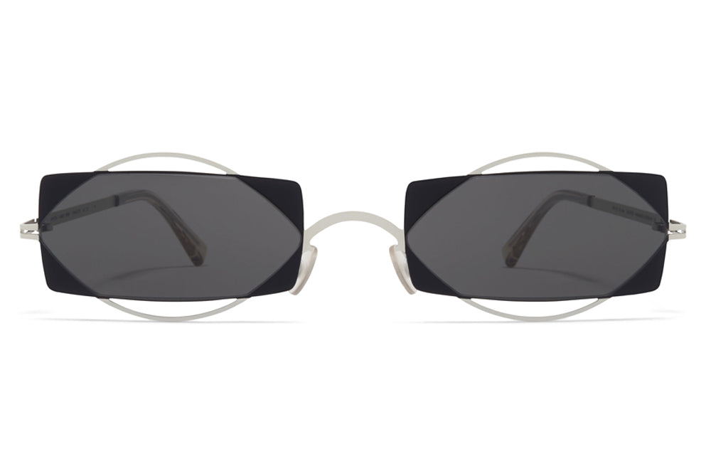 MYKITA / Damir Doma  - Charlotte Sunglasses Antique White with Dark Grey Solid Lenses