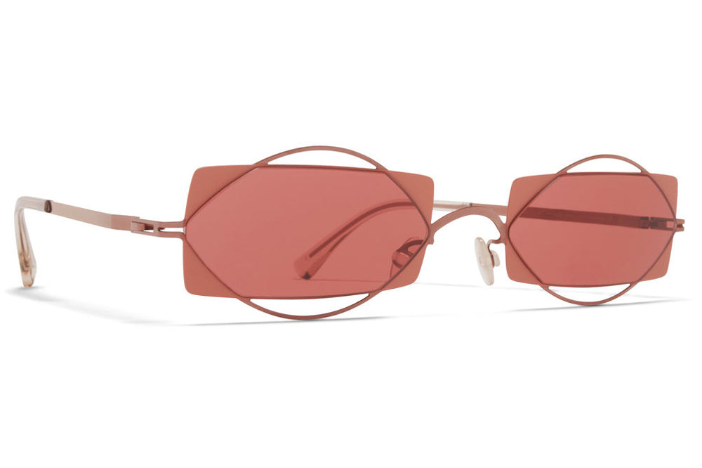 MYKITA / Damir Doma  - Charlotte Sunglasses Purple Bronze/Pink Clay with Purple Solid Lenses