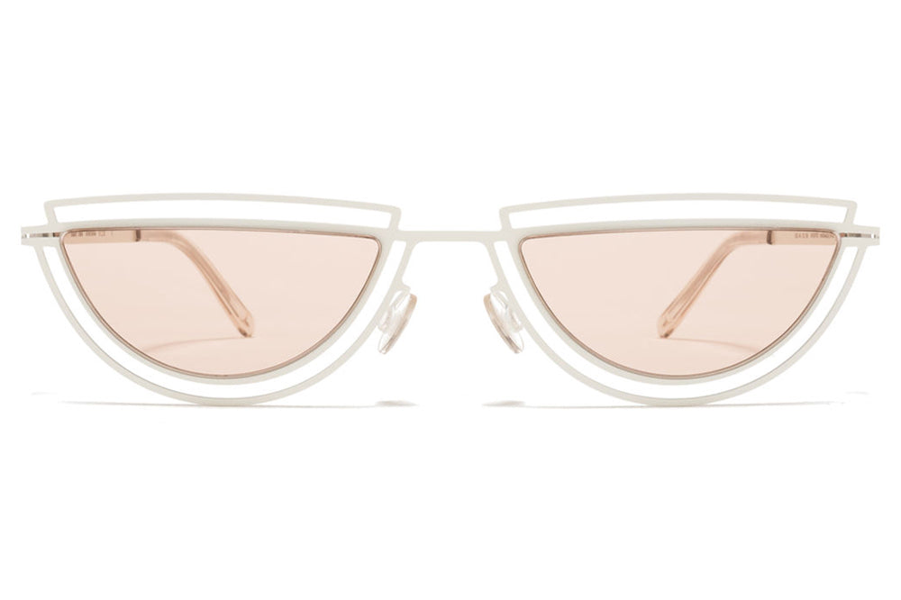MYKITA / Damir Doma  - Monogram Sunglasses  Antique White with Nude Solid Lenses
