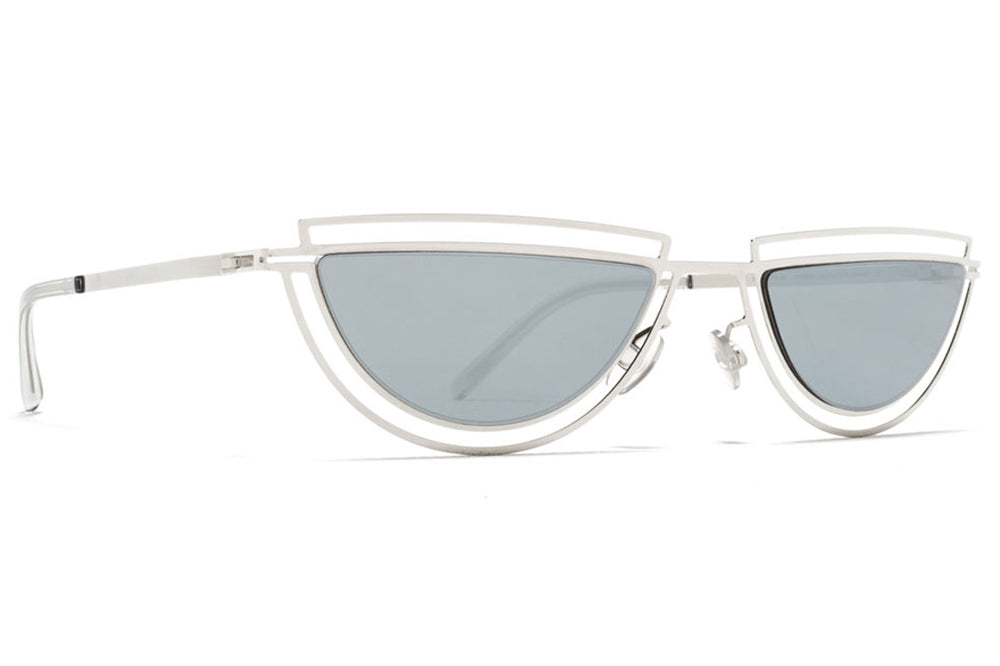 MYKITA / Damir Doma  - Monogram Sunglasses  Shiny Silver with Silver Flash Lenses