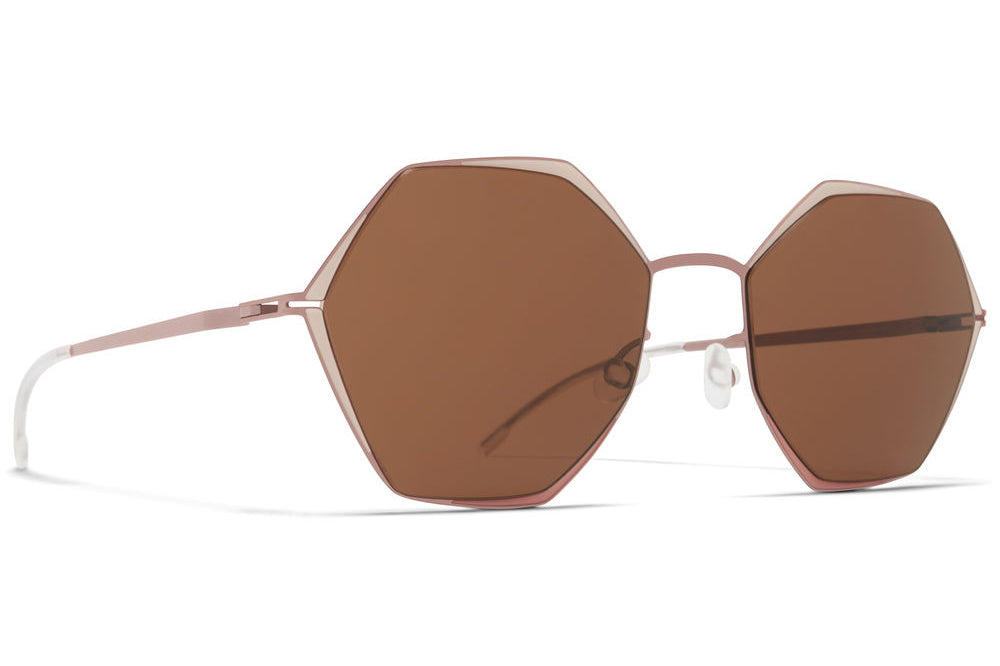 MYKITA - Alessia Sunglasses Purple Bronze/Sand Clay with Brown Solid Lenses