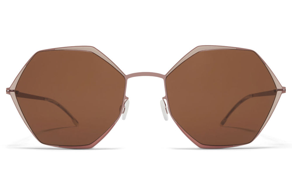 MYKITA - Alessia Sunglasses Purple Bronze/Sand Clay with Brown Solid Lenses
