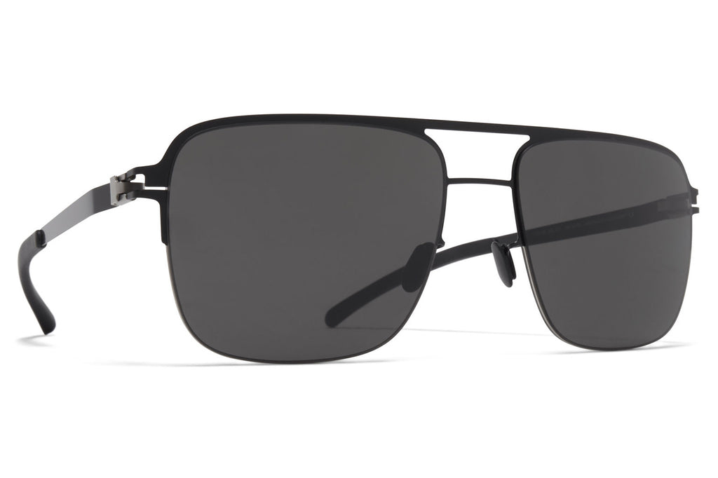 MYKITA - Colby Sunglasses Matte Silver/Jet Black with Dark Grey Solid Lenses