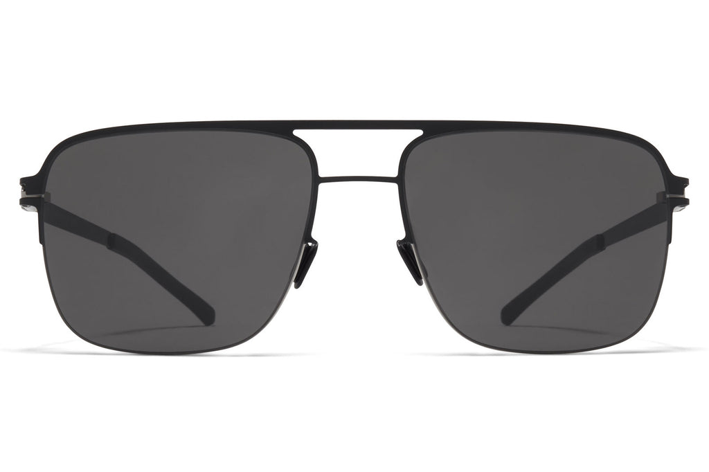 MYKITA - Colby Sunglasses Matte Silver/Jet Black with Dark Grey Solid Lenses