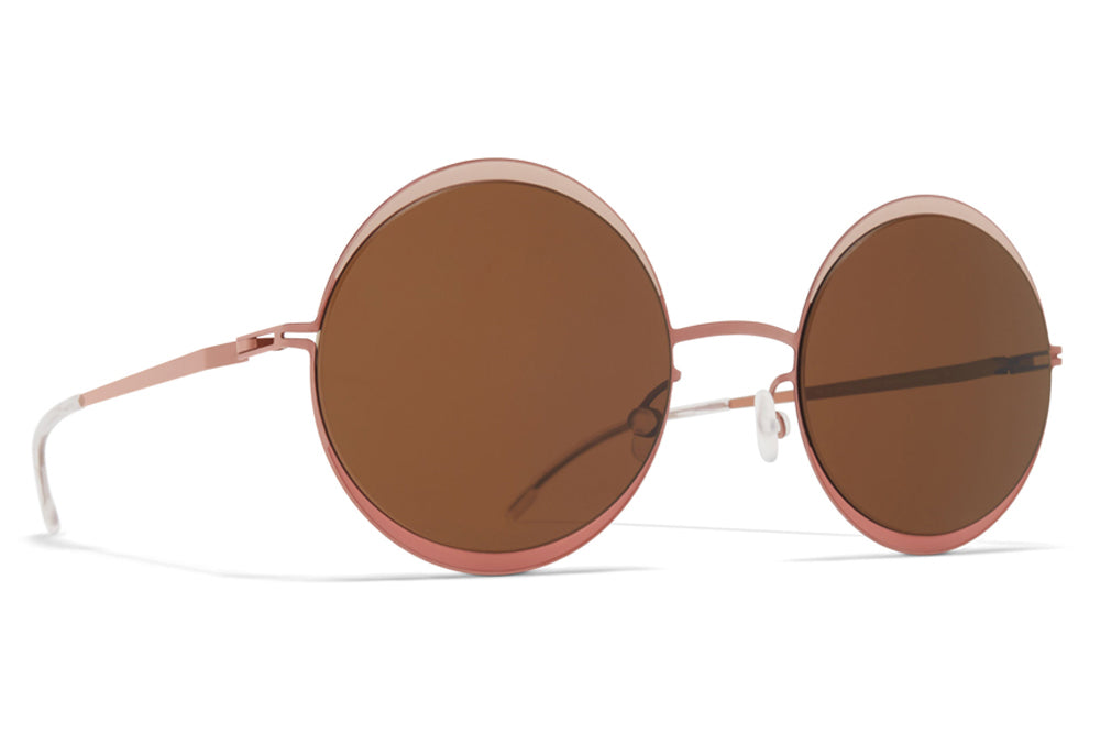 MYKITA - Iris Sunglasses Purple Bronze/Sand/Pink Clay with Brown Solid Lenses