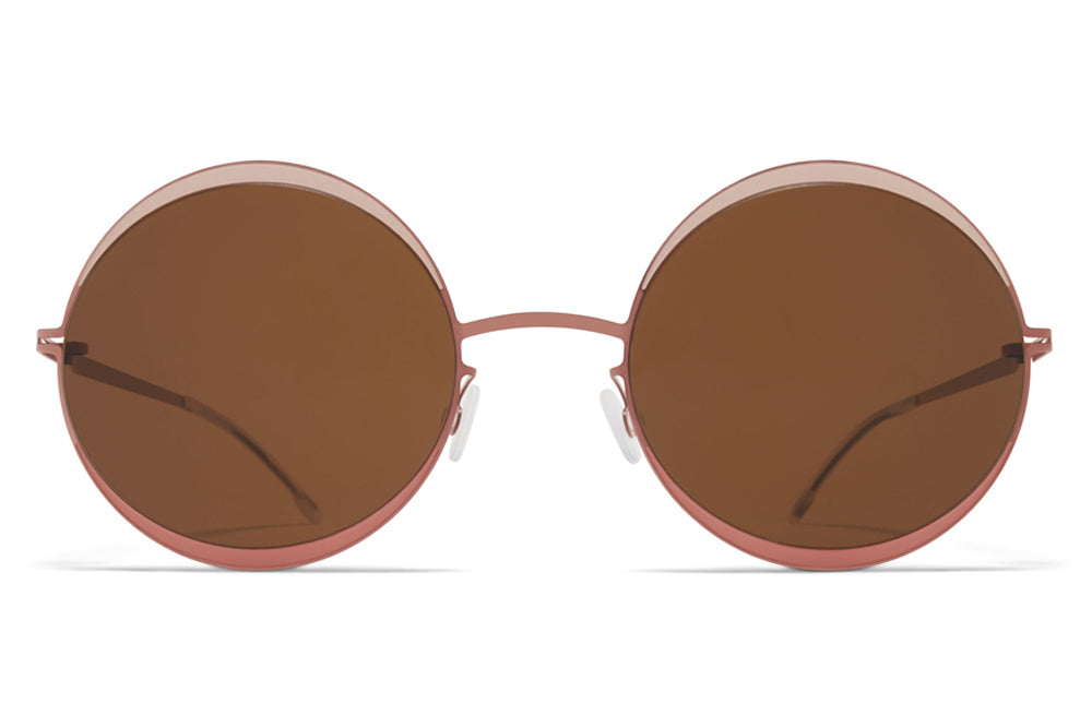 MYKITA - Iris Sunglasses Purple Bronze/Sand/Pink Clay with Brown Solid Lenses