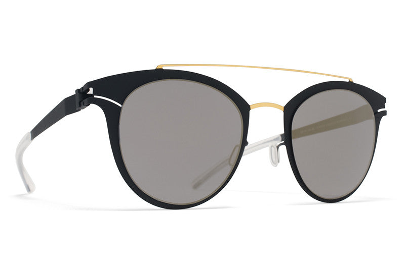 MYKITA Sunglasses - Margo Gold/Indigo with Brilliant Blue Solid Lenses