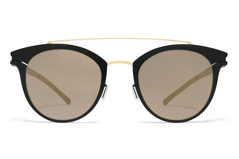 MYKITA Sunglasses - Margo Gold/Jet Black with Brilliant Grey Solid Lenses