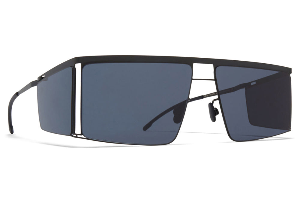 MYKITA x Helmut Lang - HL001 Sunglasses Black/Dark Grey Sides with Dark Grey Solid Lenses