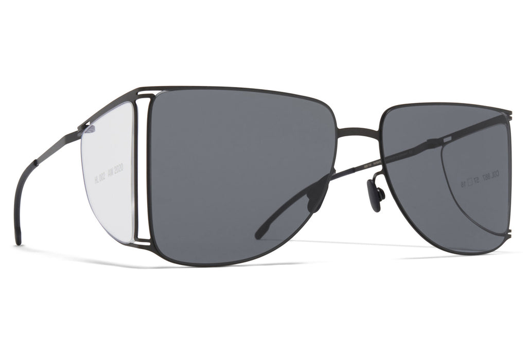 MYKITA x Helmut Lang - HL002 Sunglasses Black/Clear Sides