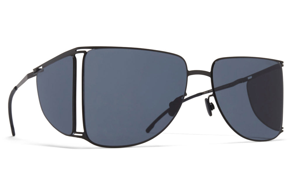 MYKITA x Helmut Lang - HL002 Sunglasses Black/Dark Grey Sides with Dark Grey Solid Lenses