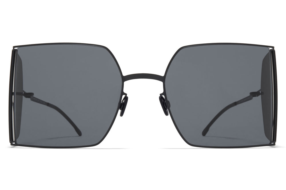 MYKITA x Helmut Lang - HL003 Sunglasses Black/Dark Grey Sides with Dark Grey Solid Lenses