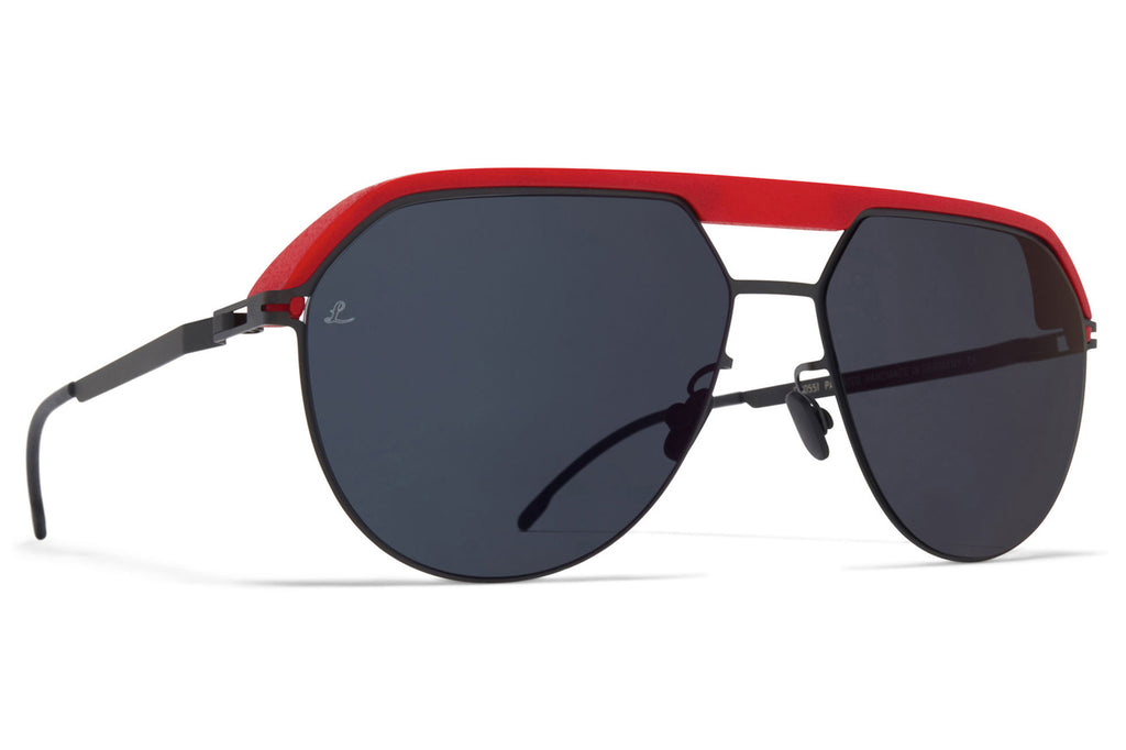 MYKITA | Leica - ML02 Sunglasses MH55 - Leica Red/Black with Leica Black Solid Lenses