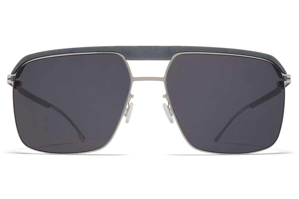MYKITA | Leica - ML03 Sunglasses MH53 - Mouse Grey/Shiny Silver with Leica Black Solid Lenses