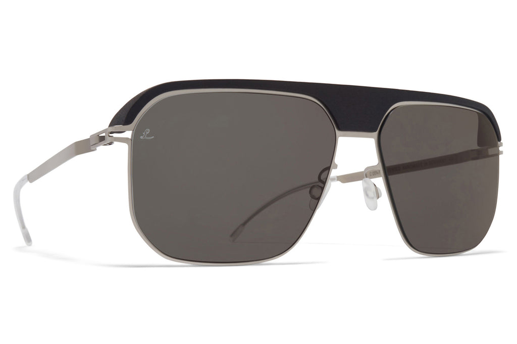 MYKITA | Leica - ML06 Sunglasses MH49 - Pitch Black/Matte Silver with Leica G15 Solid Lenses