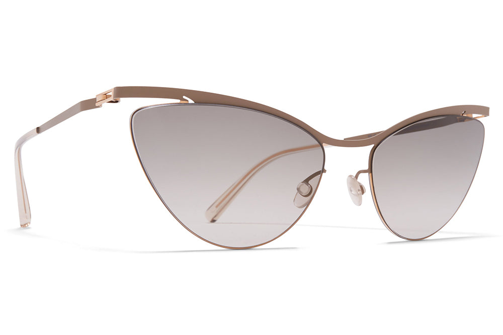 MYKITA LESSRIM - Mizuho Sunglasses Champagne Gold/Taupe Grey with Original Grey Gradient Lenses
