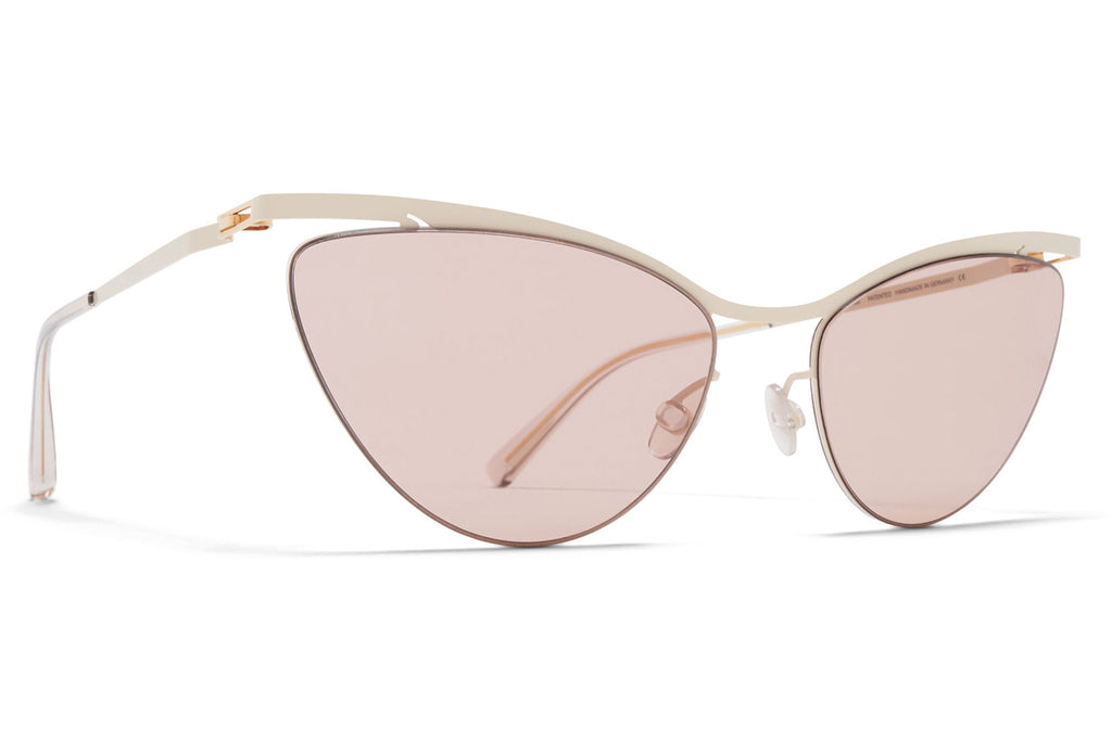 MYKITA LESSRIM - Mizuho Sunglasses Off White with Nude Solid Lenses