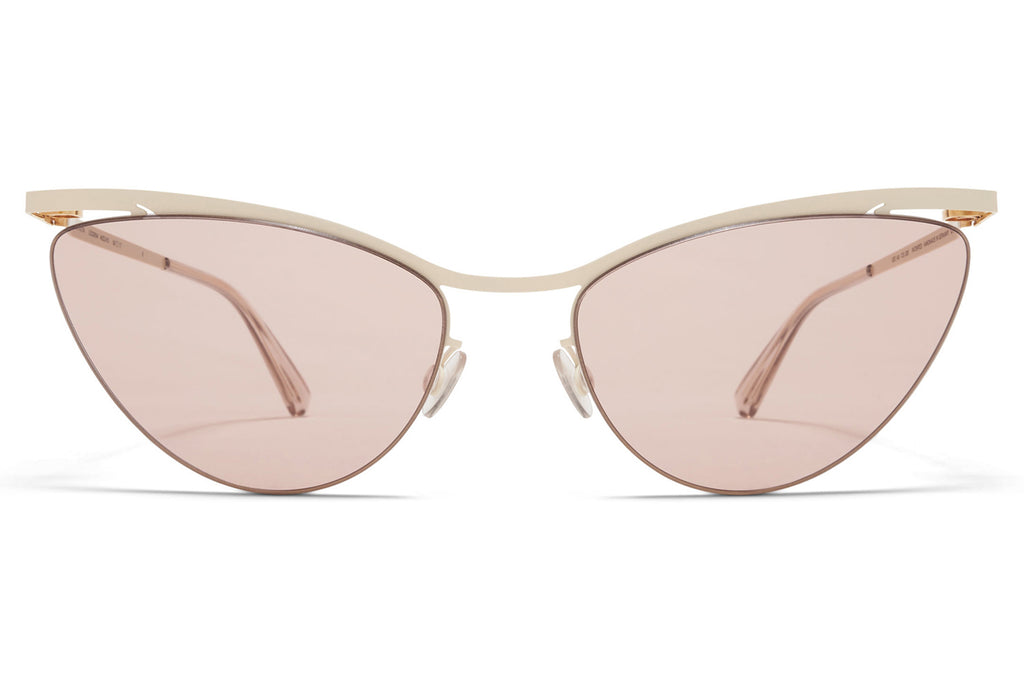 MYKITA LESSRIM - Mizuho Sunglasses Off White with Nude Solid Lenses