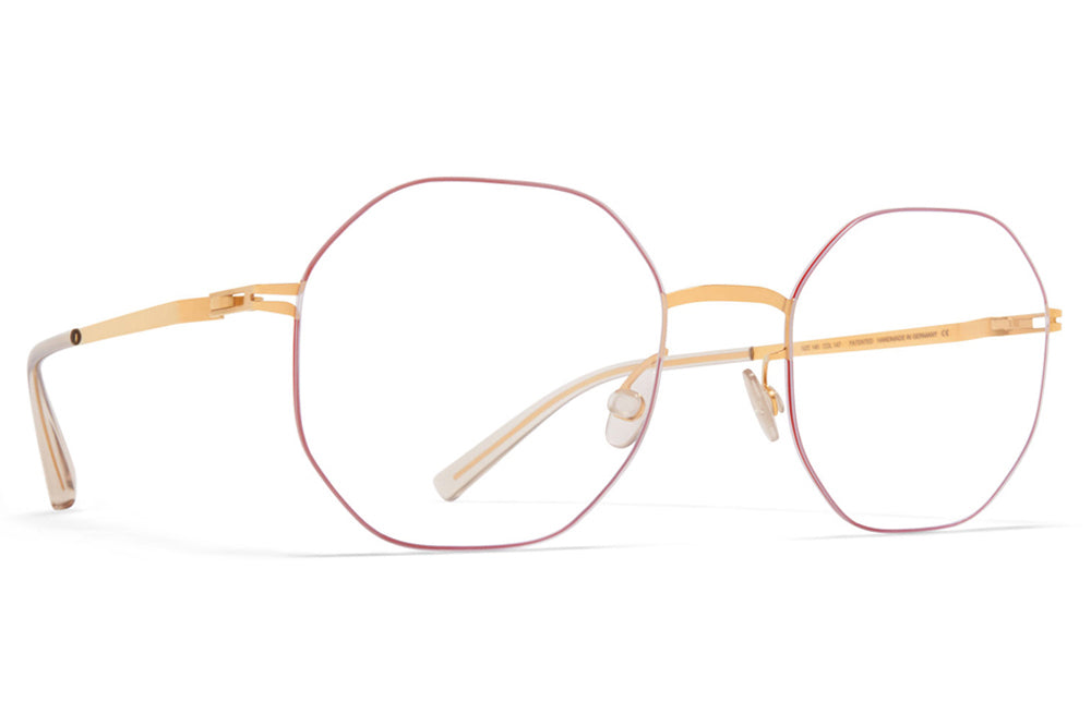 MYKITA LESSRIM - Kaori Eyeglasses Gold/Coral Red