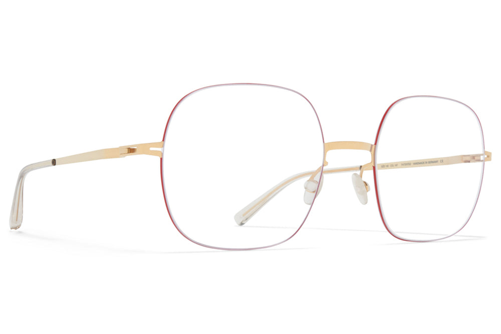 MYKITA LESSRIM - Momo Eyeglasses Gold/Coral Red