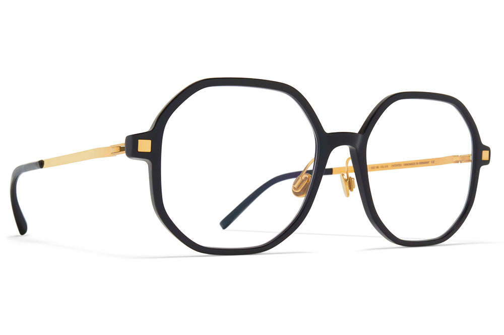 MYKITA - Hilla Eyeglasses with Nose Pads Black/Glossy Gold