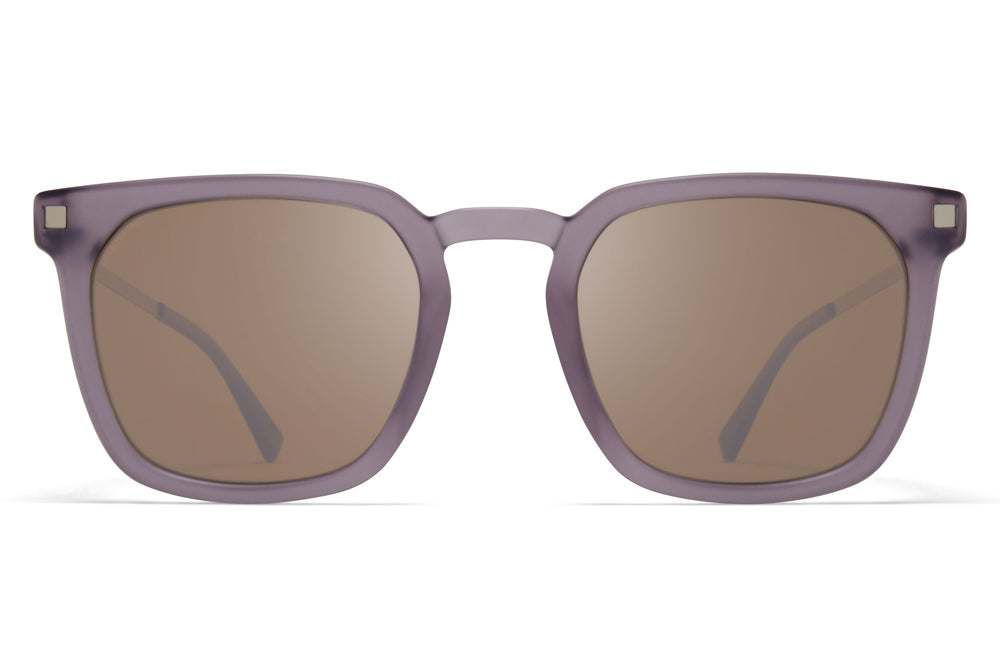 MYKITA - Borga Sunglasses Matte Smoke/Matte Silver with Polarized Pro Hi-Con Brown Lenses