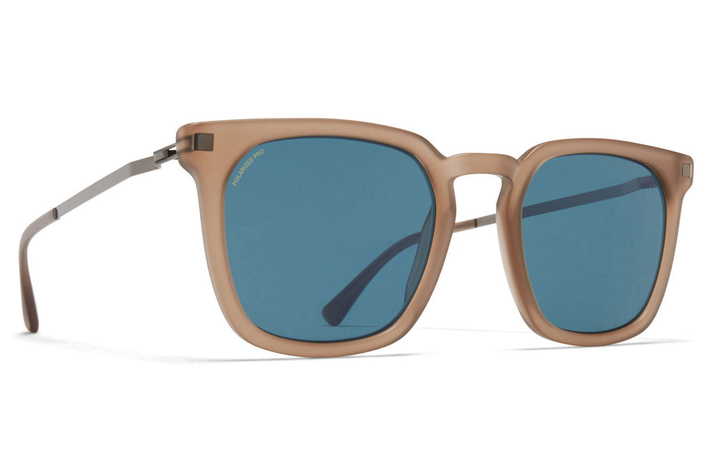 MYKITA - Borga Sunglasses Matte Taupe/Shiny Graphite with Polarized Pro Ocean Blue Lenses