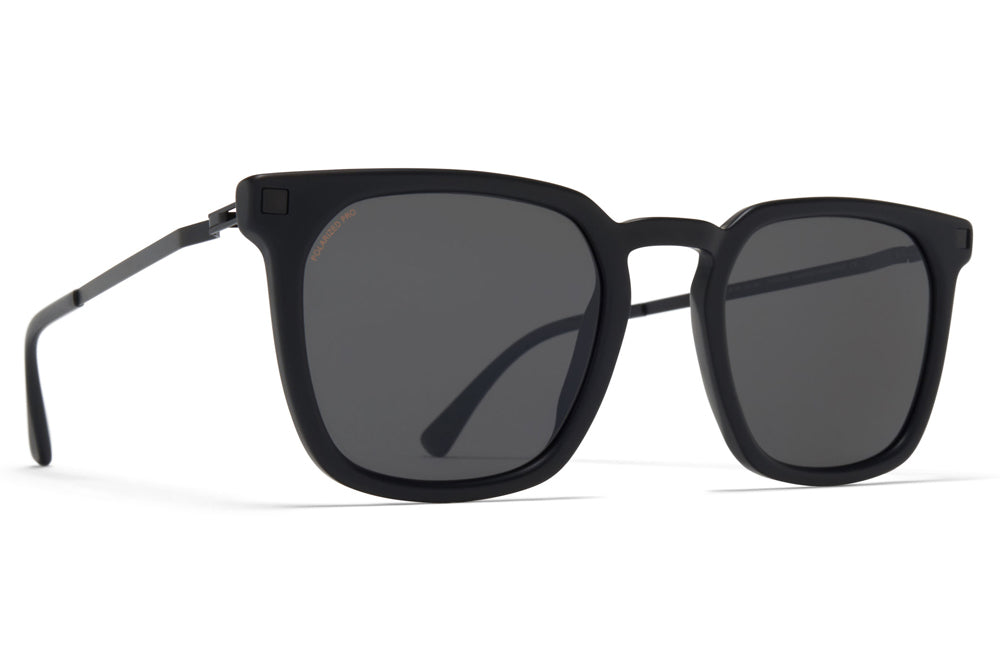 MYKITA - Borga Sunglasses Matte Black/Black with Polarized Pro Hi-Con Grey Lenses