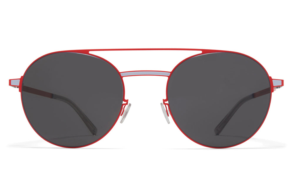 MYKITA - Eri Sunglasses Rusty Red/Powder Blue with Dark Grey Solid Lenses