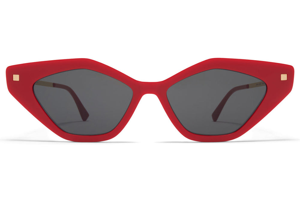 MYKITA - Gapi Sunglasses Red/Champagne Gold with Dark Grey Solid Lenses