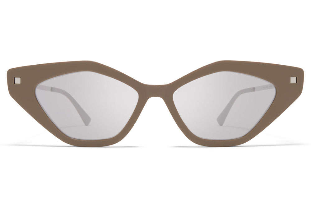MYKITA - Gapi Sunglasses Brown Grey/Shiny Silver with Warm Grey Flash Lenses